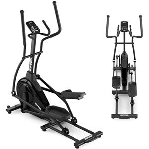 Zipro Crosstrainer Session, Ellittica fino a 120 kg, Crosstrainer per Casa, Cyclette con 32 Livelli di Resistenza, Macchine da Esercizio, Cardio, Sensore di Pulsazioni, Bluetooth, Volano 6kg