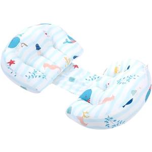FANSU Cuscino per Gravidanza Dormire, Cuscino per Gravidanza e Allattamento con Supporto per la Pancia Cuscino Gravidanza Comfort Supporto per Fianchi, Gambe (76x38x13cm,Cavallo Marino)