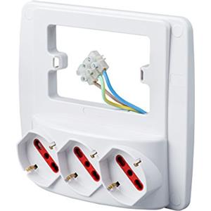 ROSI Multipresa parete Emilia Smart, 3 prese schuko, Bianca