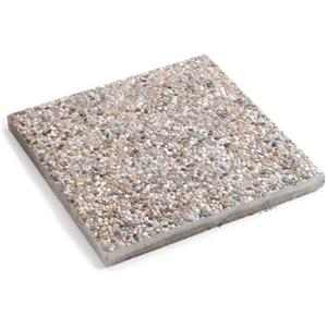 Decor Space Base in Cemento 20 kg per ombrellone da Giardino, marmetta Quadrata in Ghiaia 50 x 50 cm (1)