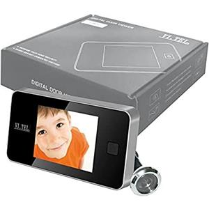 VI.TEL. VISORE SPIONCINO TELECAMERA CROMO SATINATO DISPLAY DIGITALE PER PORTA SCHERMO LCD