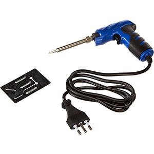 MKC MKC-723N Saldatore a Pistola Doppia Potenza 25-130W - Blu, Avanzamento Stagno, Riscaldatore Ceramico