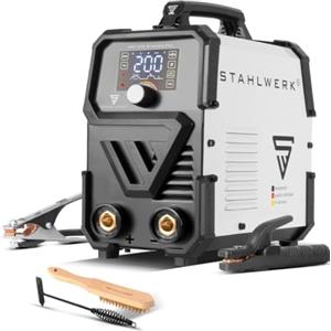 STAHLWERK Saldatrice ad elettrodo ARC 200 Synergic Pro Digitale - MMA fino a 200 A, saldatura senza gas, Inverter Lift-TIG, Hotstart, Anti-stick, Smart Cooling