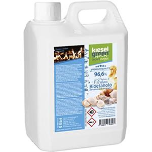 KieselGreen Bioethanolo 5 litri con Fragranza per Caminetto a Etanolo - Bio-etanolo profumato per Ambienti, molte Fragranze - Profumo per Caminetto a bioetanolo da Interno o da Tavolo O5, Rosa