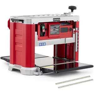 ZELCAN 2000W Pialla Filo Spessore per Legno da 33 cm Pialla Elettrica 15A con Doppia Lama e 20000 Tagli al Minuto Pialla a Spessore con Entrata Uscita Esteso e Scarico Polvere per Lavorazione di Legno