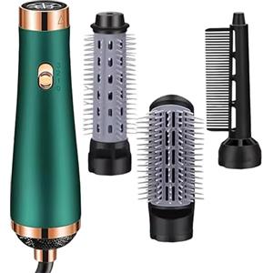 Generico Styler ad Aria, Spazzola Asciugacapelli a 3 Velocità, Styler Multifunzione 900W Con Piastra Lisciante Per Viaggio Volumizzazione Asciugatura Da Salone Styling