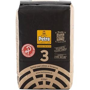 FARINA PETRA 2,5 Kg Petra 3HP Farina di Grano Tenero Tipo 1 parzialmente da grano germogliato - Augmented Stone Milling, per Pizza, Focaccia, Crackers e Grissini