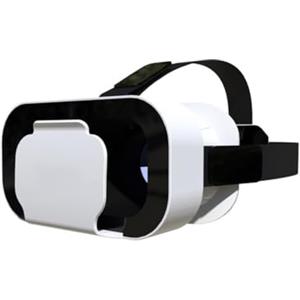 ReachMall VR Headset per iPhone e Android, lenti regolabili 4,7-6,5 pollici, occhiali 3D in ABS leggero bianco
