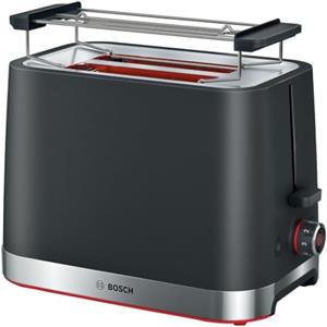Bosch Tostapane 2 Fette Potenza 950W con Griglia e Vassoio Briciole colore Nero/Inox - TAT4M223