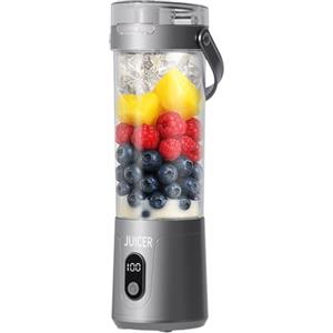 Frfik Estrattore Succo Elettrico | 2400 mAh Frullatore Portatile Verdure | Mini Juicer per Frutta e Agrumi | Mixer da Viaggio Ricaricabile per Frullati, Picnic, Cucina, Campeggio e Uso Quotidiano