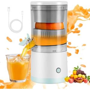 AKIZA Spremiagrumi Elettrico Portatile Ricaricabile USB, Estrattore di Succo per Agrumi e Frutta, Senza Fili, Compatto e Facile da Pulire