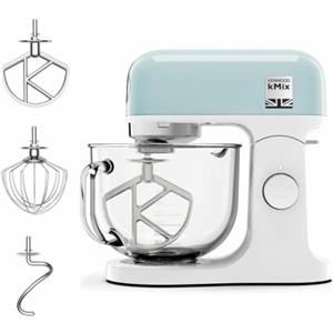 Kenwood KMX745APB kMix Impastatrice Planetaria con ciotola in vetro da 5L, con Frusta K in acciaio Inox e accessorio per impastare