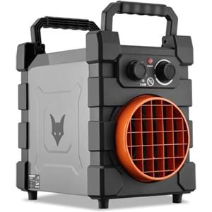 FUXTEC Riscaldatore elettrico FX-EH3 - Termoventilatore da 3000 W con elemento ceramico PTC - Portata aria 420 m³/h - Classe IP24 - Ideale per officine e garage