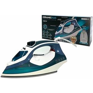 DICTROLUX Ferro da Stiro Ceramicplus 2400W, Piastra in Ceramica, Anticalcare, Vapore Continuo, Autopulente, Cavo 190cm, Serbatoio 350ml