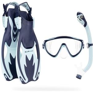 Cressi Tinetto Rocks Dry Set, Navy/Ice Cyan, L/XL