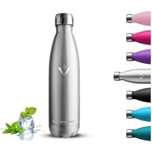 Grsta Borraccia- 500 ml- Borraccia Termica, Senza BPA, Borraccie Acciaio Inox, Senza Perdite, Borracce Metallo, Acciaio Inossidabile 18/8, Bottiglia Termica per Scuole, Campeggio, Uffici, Viaggio, Caffè
