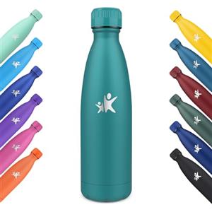 KollyKolla Borraccia Termica 750ml, Borracce Termiche, Borraccia in Acciaio Inox, Riutilizzabile, Termos senza BPA, Bottiglia Termica Metallo per Sportiva, Scuola, Palestra, Viaggi - Verde Scuro