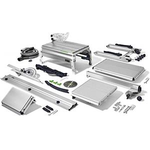 Festool PRECISIO CS 50 EBG-Set: Sega a trazione con sostituzione lama FastFix, impugnatura multifunzione e guida angolare per tagli precisi