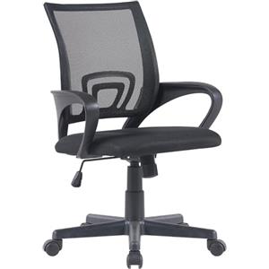 CLP Sedia da Ufficio Genius I Sedia da scrivania Regolabile in Altezza con Rivestimento in Rete, Colore:Nero