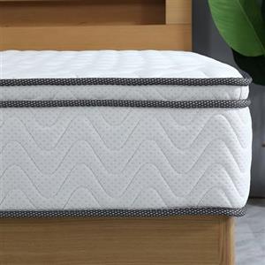 Arensberger ® Viktoria - Materasso a molle insacchettate, 90 x 200 x 25 cm, con topper integrato