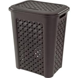 Kreher Tontarelli Arianna Cesta Portabiancheria, Modello Traforato, Plastica, Wenge, 50 Litri