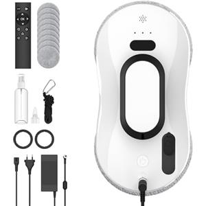 SWBSLL Robot Lavavetri, Lavavetri Elettrico Automatico 5600 Pa con Navigazione Intelligente, Telecomando, Sistema Anticaduta, Panno per la pulizia, per Tutte le superfici lisce