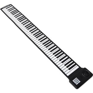 TOGEVAL Pianoforte Elettronico Portatile Pieghevole in Silicone con 88 Tasti Tastiera Pianoforte Arrotolabile con Altoparlante Integrato e Funzionamento a Batteria per Principianti e Uso