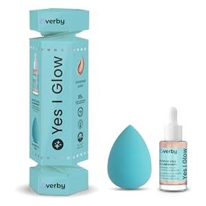 EVERBY | Yes I Glow Confezione Regalo, Siero Viso Illuminante con Pigmenti Perlati e Acido Ialuronico + Spugnetta Viso, 14 ml, Made in Italy