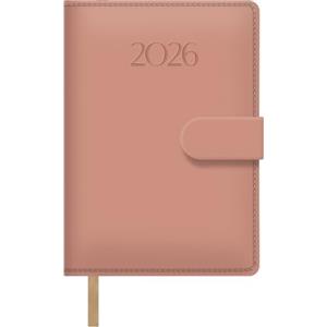 Dohe - Agenda 2026 - Giorno Pagina, Dimensioni 12,5 x 18 cm, Copertina morbida in ecopelle, chiusura a magnete con bavera, segnalibro, 12 mesi da gennaio a dicembre, pianificatore annuale in spagnolo