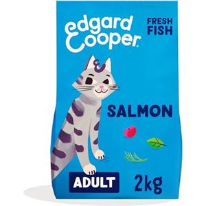 Edgard & Cooper Crocchette Gatti, (Salmone Fresco, 2kg), croccantini gatto sterilizzati o attivo, carne fresca e ingredienti naturali, senza cereali, senza zuccheri aggiunti