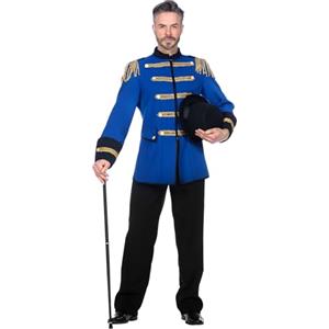 WILBERS & WILBERS 5235 - Elegante giacca da circo per uomo, blu, ringmaster, domatore, costume da adulto per carnevale