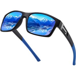 Ulknyss Occhiali da Sole da Uomo Polarizzati - Occhiali Sportivi Protezione UV400 per Running Guida Pesca