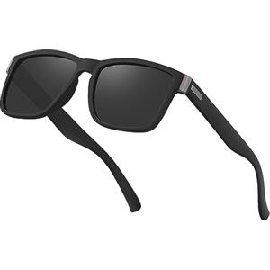 Perkanion Occhiali da Sole Polarizzati per Uomo e Donna UV400 Sportivi Running Guida Design Quadrato Classico Occhiali