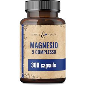 CDF Sports & Health Solutions Magnesio Complex Alta Dosi 400mg - [300x Capsule - 9 Composti ] - Magnesio Alta Dosi Capsule - Completo Vitamina B -, Bisglicinato