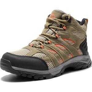 NORTIV 8 Donna Stivali da Escursionismo Scarpe Outdoor Sportive Mid Trekking Shoe Mountain Trainer Backpacking Scarponi Alpinismo Leggeri,Size 39,Marrone/Arancione,SNHB2212W