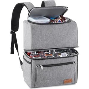 Lifewit Zaino Termico, Borsa Frigo Zaino Grande, Zaino porta Pranzo Doppio Strato a Tenuta Stagna, Zaini da Picnic Portatile per Ufficio, Spiaggia, Campeggio, Viaggio, Grigio, 21L