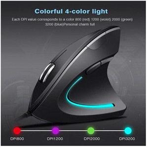 Vetrineinrete® Mouse Cavo USB con Impugnatura Verticale ergonomico con Filo per Una Posizione Corretta del Braccio Rilassato Senza sforzi Computer Laptop Notebook Mac Windows Z015 C17