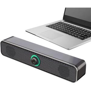 Liakyunf Altoparlanti per PC Desktop | Altoparlanti USB con Suono Stereo,Soundbar con Suono Forte e Bassi Profondi | per PC Auto Tablet TV Ufficio