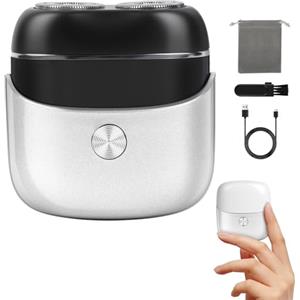 LOPHE Rasoio Elettrico per Donna, Impermeabile IPX7, Uso a Secco/Bagnato, Depilazione Elettrica Viso, Baffetti, Mento E Guance, Adatto anche alla zona Bikini, Argento