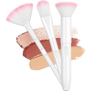 LOPHE Pennello per Correttore, 3 Pezzi Pennello per Blush e Contouring Pennello per Cipria Super Morbido, Pennello Fondotinta Pennelli Viso Make Up per Contouring, Arrossire, Illuminante