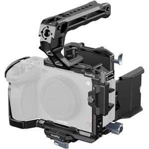 SmallRig Kit gabbia per Sony FX3 / FX30 con gabbia, piastra di montaggio batteria V-Mount, protezione schermo LCD, maniglia superiore, morsetto cavo per HDMI, guida NATO - 5823