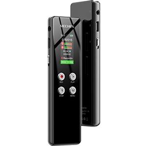MECHEN 64GB Registratore Vocale Portatile, 1536Kbps VOR Registratore Audio, Solo Clic, Riproduzione MP3, per Lezioni Riunioni (64, GB)