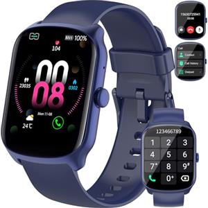 Qecnato Smartwatch Uomo Donna, 1.95 HD schermo curvo Orologio watch Chiamate Bluetooth, 110+ Modalità Sportive Fitness watch, Contapassi Sonno Cardiofrequenzimetro, IP68 Smart watch per iOS/Android, verde