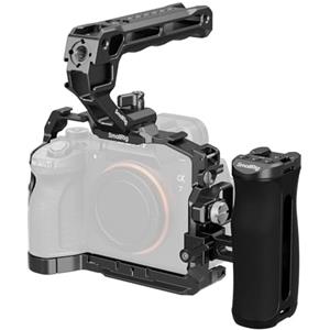 SmallRig Kit avanzato gabbia A7 V/A7R V/A7 IV per Sony Alpha 7 V/Alpha 7R V/Alpha 7 IV, con piastra a sgancio rapido per Arca, con maniglia superiore, maniglia laterale, morsetto per cavo HDMI - 6026