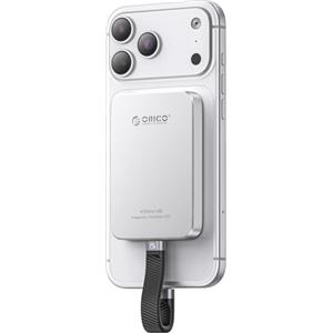 ORICO 1TB SSD esterno magnetico, in lega di alluminio, fino a 460MB/s, hard disk esterno ssd, espandi lo storage per iPhone 17 Pro Max, compatibile con MagSafe, smartphone USB‑C - K5MINI Argento