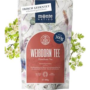 Monte Nativo Tè di Biancospino Monte Nativo (300g) - Erbe aromatiche senza additivi - Infusi e tisane per la tazza di tè più deliziosa - Raccolte ed Essiccate Delicatamente - Herbal Tea