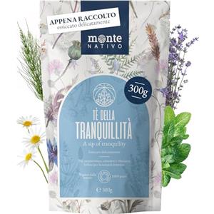 Monte Nativo Tisana tranquillità Monte Nativo (300g) - Lavanda, menta piperita, camomilla - Tè del sonno - Infusi e tisane per la tazza di tè più deliziosa - Raccolte ed Essiccate Delicatamente - Herbal Tea