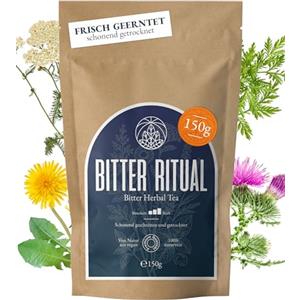 Monte Nativo Tisana di Erbe Amare Monte Nativo (150 g) - Assenzio, Tarassaco, Achillea, Camomilla, Menta piperita & altre erbe - Naturale, aromatica & versatile