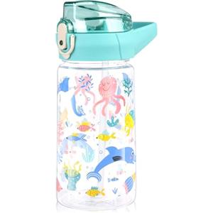 flintronic Borraccia, 500ML Borraccia per Ragazzi e Ragazze Senza BPA, Bottiglia Acqua con Cannuccia, Bottiglia d'Acqua a Prova di Perdita, Regalo per Studenti