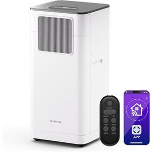 Klarstein Breeze Box 9K Condizionatore Portatile - 9000 BTU, per Stanze Fino a 32 m², Controllo Smart App & Vocale, 3-in-1: Raffredda, Deumidifica & Ventila, Classe A, Silenzioso, Kit Finestra, Bianco